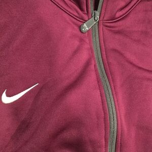 Nike Maroon Zip-Up Hoodie
